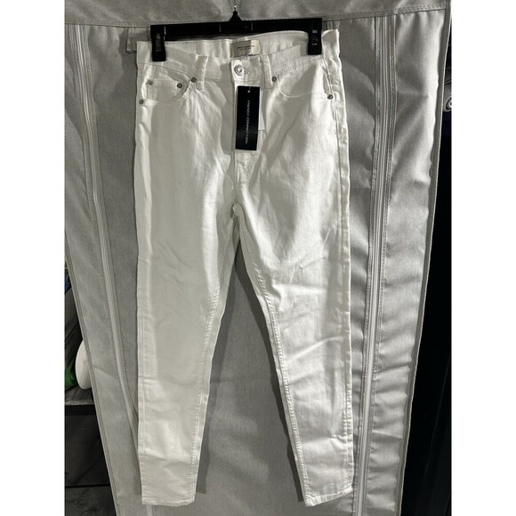 French Connection White Skinny Jeans Size 6 Mid Rise Pockets - Picture 2 of 6